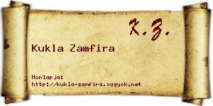 Kukla Zamfira névjegykártya